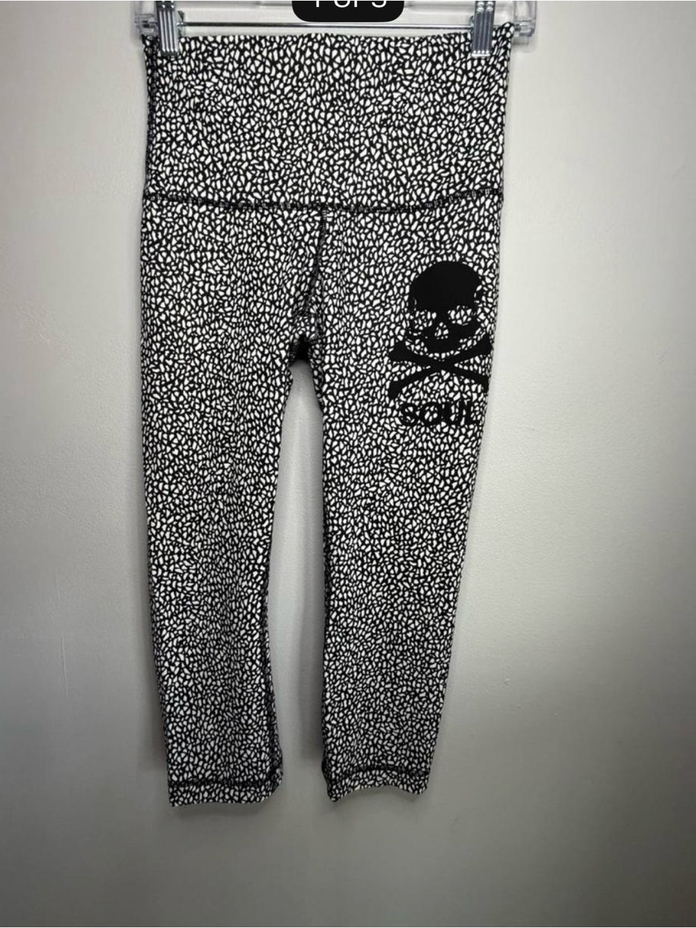 lululemon athletica Black and White High-Rise Skull Print Leggings